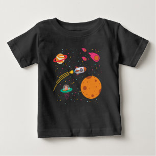De Bebé Planetas del espacio exterior Camiseta pequeña