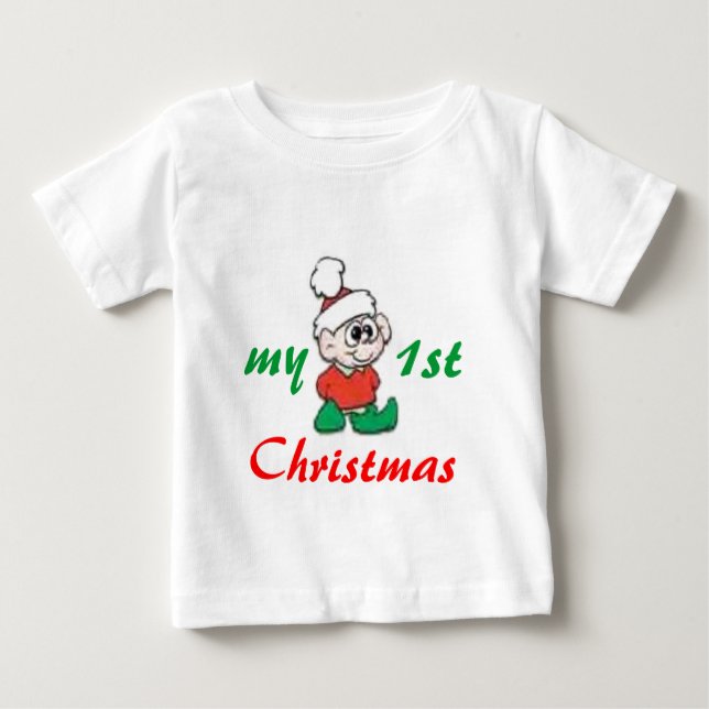 De Bebé Primera camiseta navideña (Anverso)