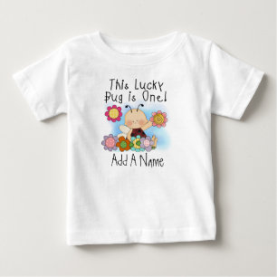 De Bebé Primera camiseta personalizada del cumpleaños del