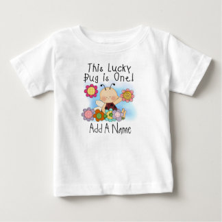 De Bebé Primera camiseta personalizada del cumpleaños del