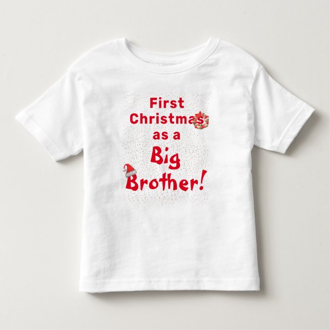 De Bebé Primera Navidad Camiseta Hermano/a Niño/a Pequeño/ (Anverso)