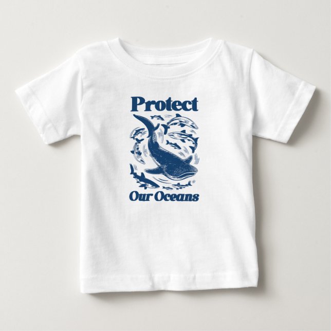 De Bebé Proteger nuestra camiseta oceánica (Anverso)