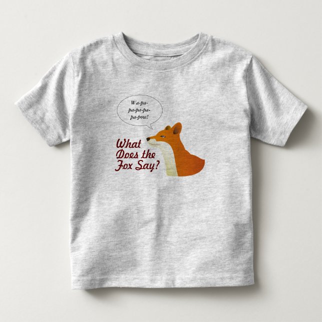De Bebé Qué hace el Fox para decir la camiseta divertida (Anverso)