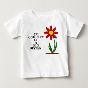 De Bebé Recién nacido Gran Hermana Flor Pequeña Camiseta