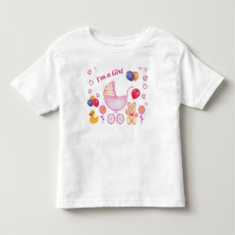 De Bebé Regalo lindo Camiseta colorida para niña pequeña
