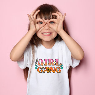 De Bebé Retro adorable "Pandilla Chica", pequeña camiseta
