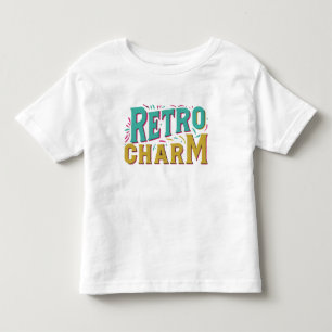 De Bebé Retro Charm multicolor diseño camiseta