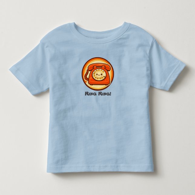 De Bebé ¡Ring Ring! Camiseta para niños con teléfono retro (Anverso)