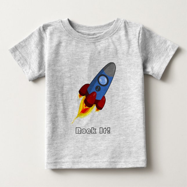 De Bebé Rocket/roca él camiseta (infantil) (Anverso)