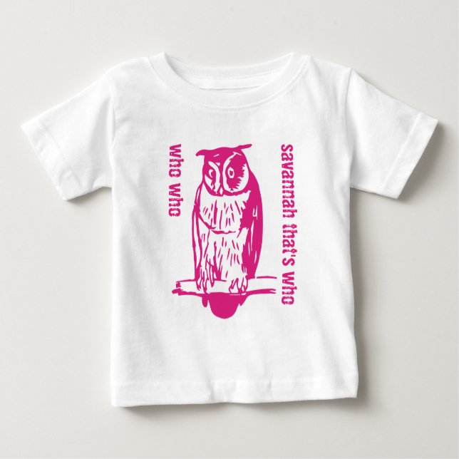 De Bebé Rosa Cute Personalizado Que Debe Camiseta (Anverso)
