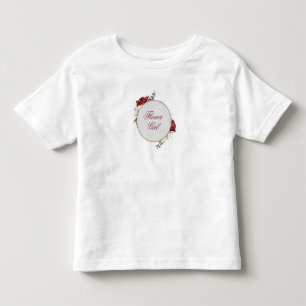 De Bebé Rubor y Rosas Blancas Borgoña Flor Camiseta