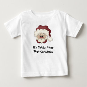 De Bebé Santa hace frente a la 1ra camiseta del navidad