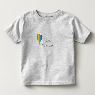 De Bebé Sé amable, bondad, corazón arcoiris, camiseta