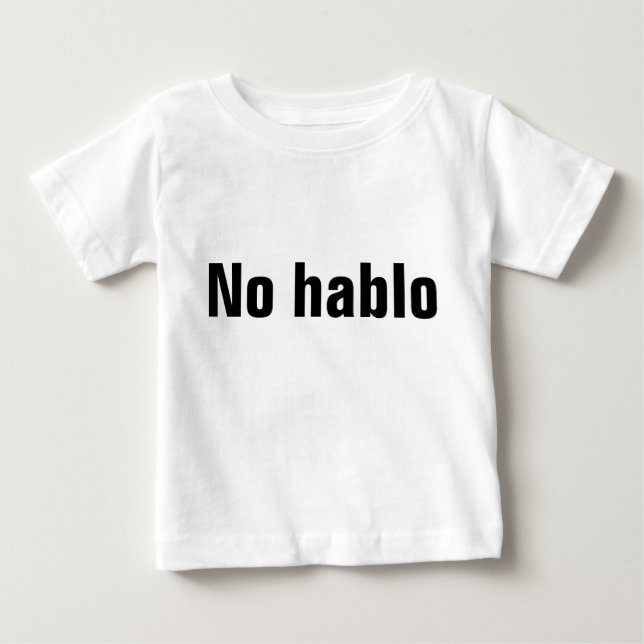 De Bebé Sin camiseta Hablo (Anverso)