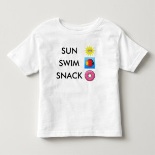 De Bebé Sol Natación Snack - Camiseta para niños