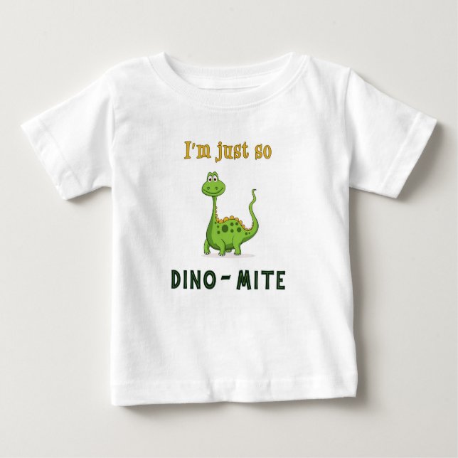 De Bebé ¡Soy apenas tan Dino-Ácaro! Camiseta del niño (Anverso)