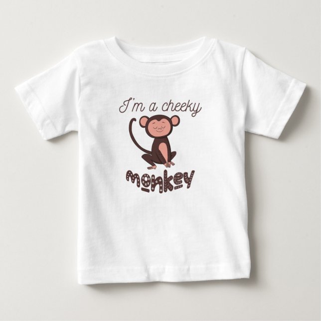 De Bebé Soy una camiseta fresca del mono (Anverso)