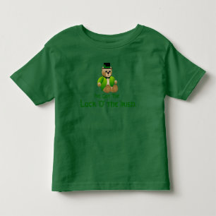 De Bebé Suerte "O" la camiseta irlandesa del niño del oso