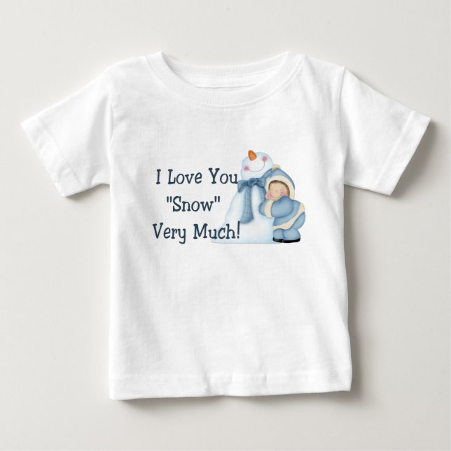 De Bebé Te Amo Mucho "Nieve" - Camiseta 2 (Anverso)
