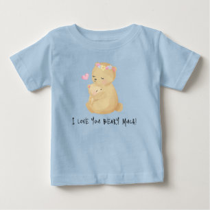 De Bebé Te amo, osos abrazando la camiseta