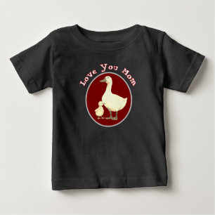 De Bebé "Te Quiero Mamá" Patito y Mamá Pato Camiseta para