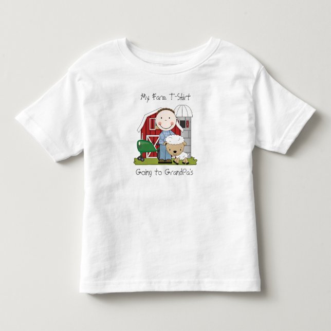 De Bebé Tema País Divertido Mi Granja Camiseta (Anverso)