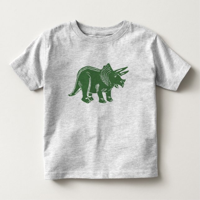 De Bebé Triceratops verde camiseta pequeña (Anverso)