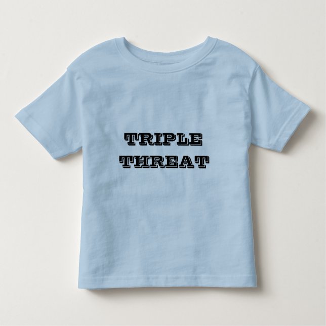 De Bebé Triple Threat camiseta graciosa para niños (Anverso)
