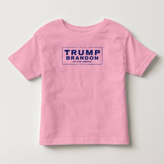 De Bebé Trump Brandon 2024™ bebe camiseta rosada (Anverso)