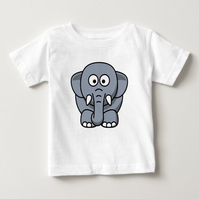De Bebé Un elefante gracioso - Camiseta gris (Anverso)