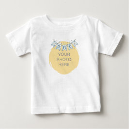 De Bebé Una camiseta azul personalizada con foto para el p