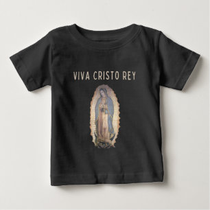 De Bebé Viva Cristo Rey Camiseta Infantil Nuestra Señora d
