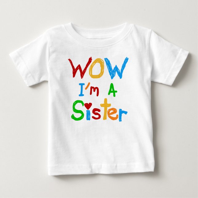 De Bebé WOW, soy una hermana camiseta y GIfts (Anverso)