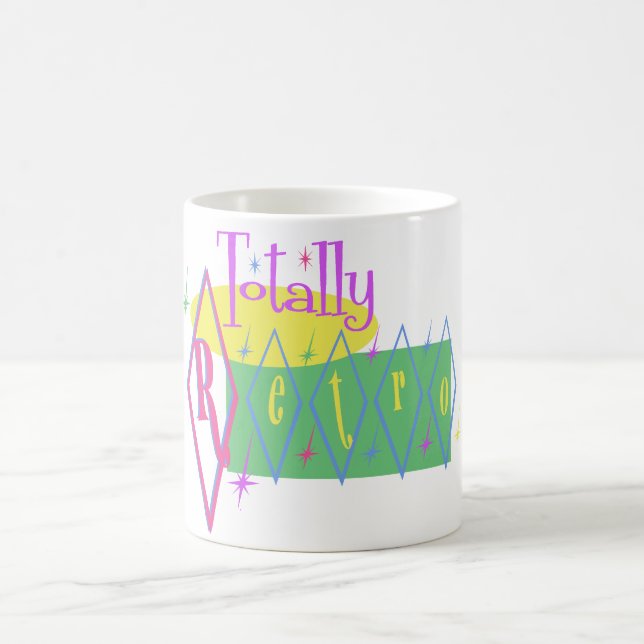 De Café 11 onzas totalmente retra. Taza (Centro)
