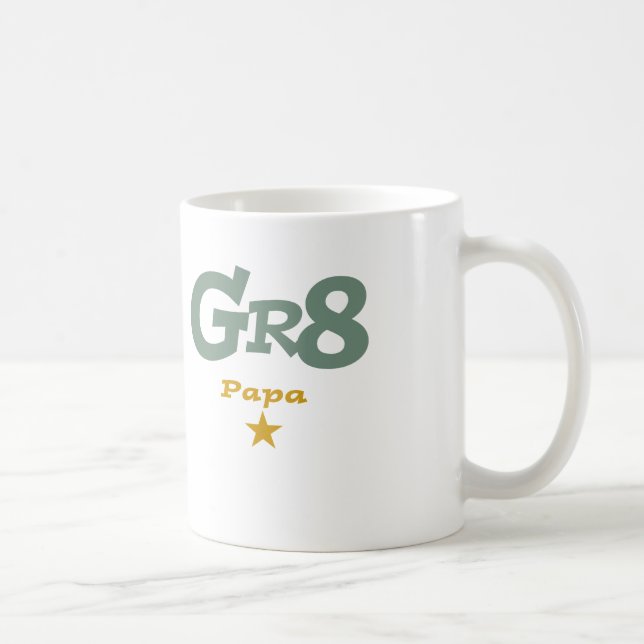 De Café 11oz. Taza blanca para la papá (Derecha)