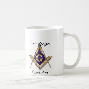 De Café 33ro Taza del blanco del Freemason del grado