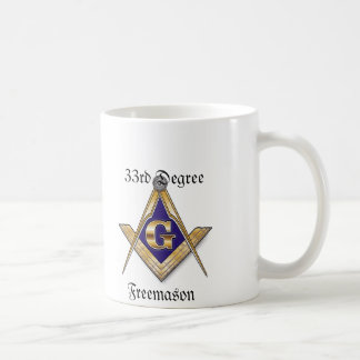 De Café 33ro Taza del blanco del Freemason del grado
