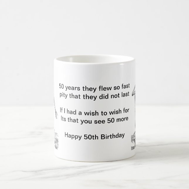 De Café 50.a taza severa del cumpleaños (Centro)
