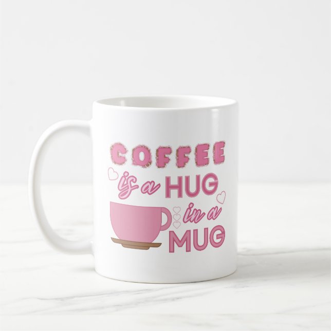 De Café Abrazo En Una Taza (Izquierda)