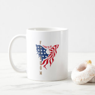 De Café Águila Patriótica Nacida para Ser Libre   Taza Clá