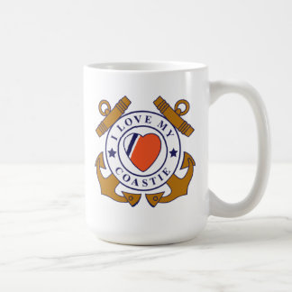 De Café Ame mi taza cruzada Coastie del ancla