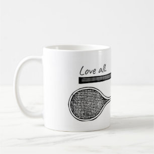 De Café "Ame toda la" taza del tenis