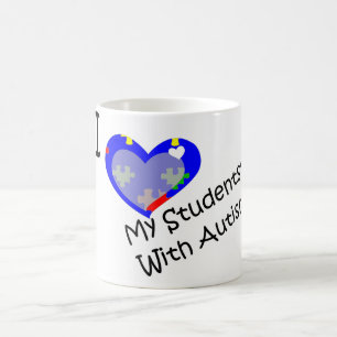 De Café Amo a mis estudiantes con la taza del autismo