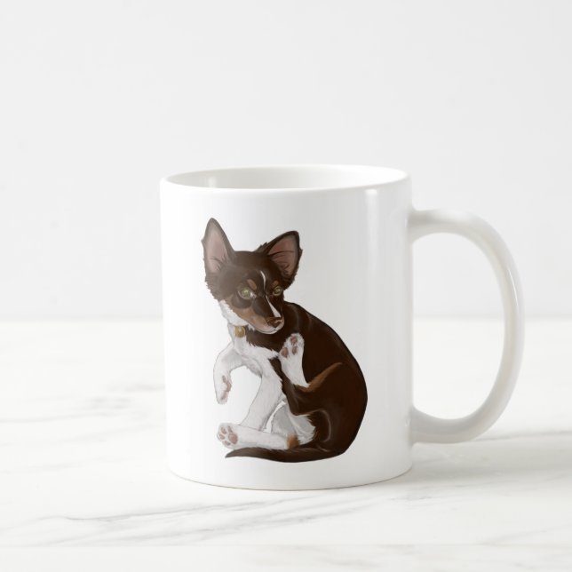 De Café ¡Amo mi pequeño perrito! - taza básica (Derecha)