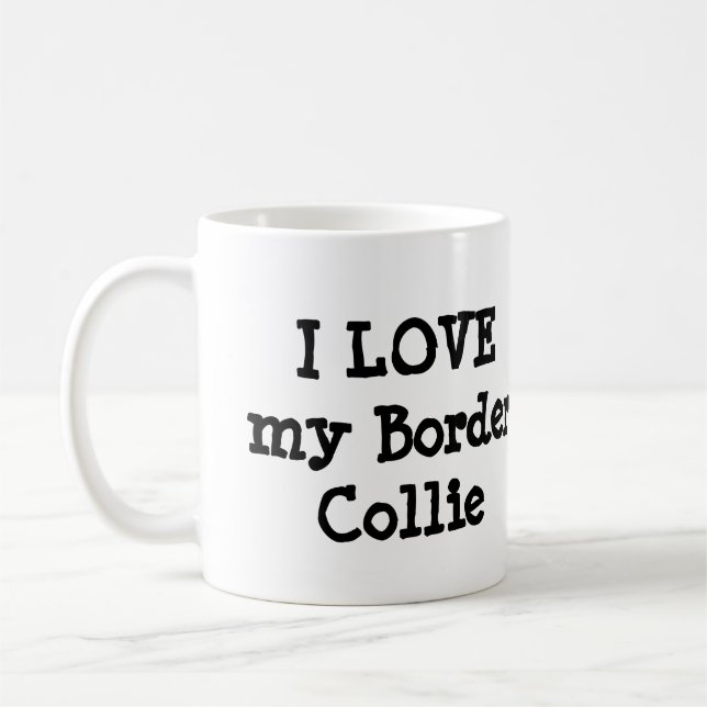 De Café Amo mi taza del border collie (Izquierda)