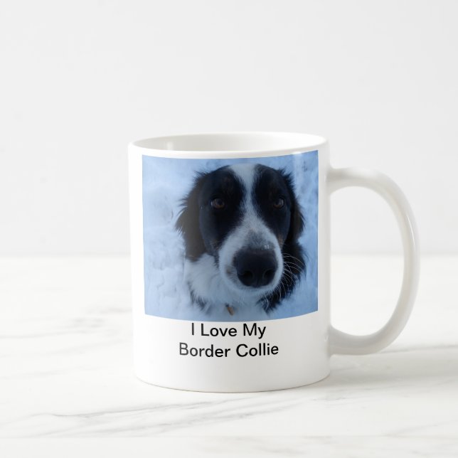 De Café Amo mi taza del border collie (Derecha)