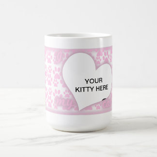 De Café Amo mi taza del rosa del gato