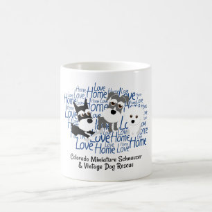 De Café Amor, hogar - taza del blanco del Schnauzer
