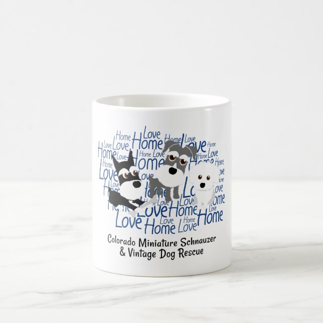 De Café Amor, hogar - taza del blanco del Schnauzer (Centro)