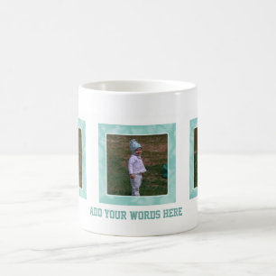 De Café Añada su imagen: Ponga verde la taza enmarcada